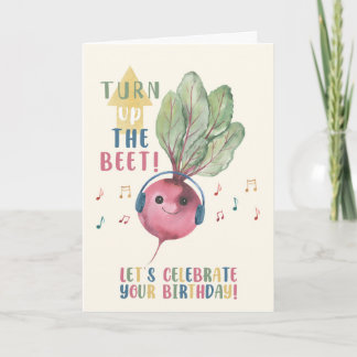 Cartão Funny Beet Birthday Card – Turn Up the Beet