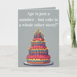 Cartão Funny Birthday Card – "Age is Just a Number… 