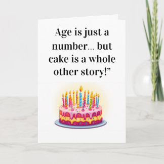 Cartão Funny Birthday Card – "Age is Just a Number… 