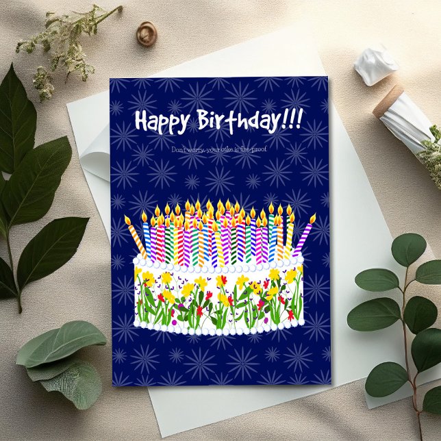 Cartão Funny Birthday Card for Him / Her (Unique Birthday Cards: Geometric and Flat Art styles featuring florals, animals, and modern designs
)