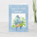 Cartão Funny Birthday for Husband Parrot Couple Birds<br><div class="desc">Funny Birthday Parrot,  Birds</div>