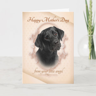 Cartão Funny Black Lab Mother's Day Card