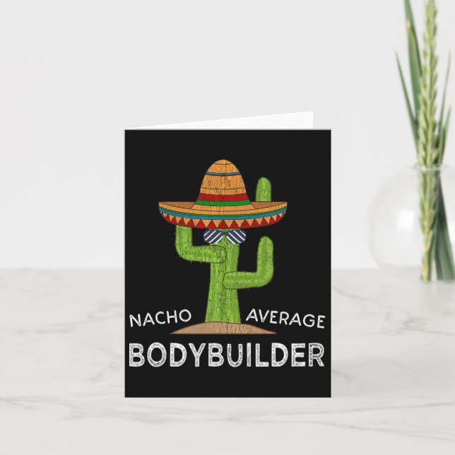 Cartão Funny Bodybuilder Bodybuilding (Frente)