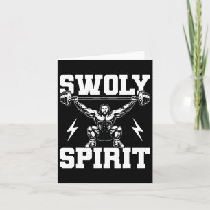 Cartão Funny Bodybuilding Swoly Spirit Christian Faith De
