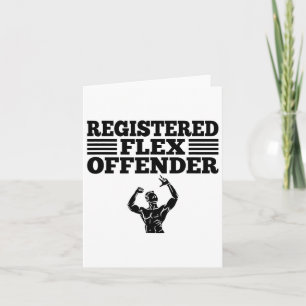 Cartão Funny Bodybuilding Workout Registrado Offende Flex
