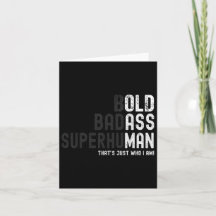 Cartão Funny Bold Mau Super Humano Pai Vovô Fath