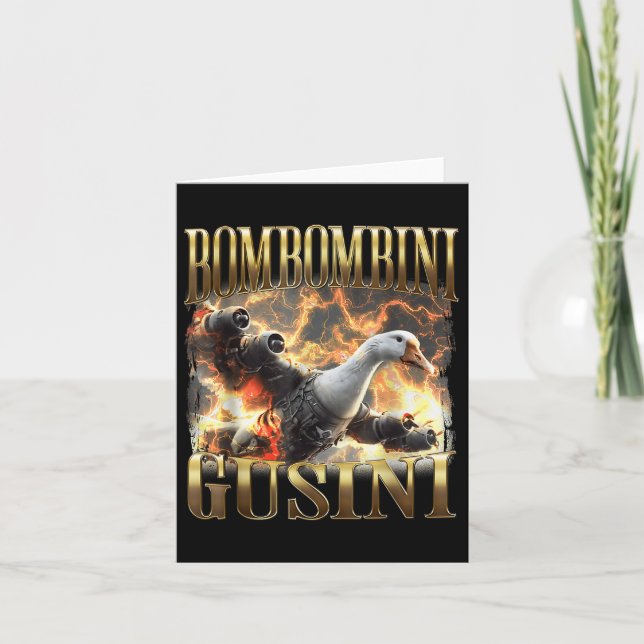 Cartão Funny Bombombini Guzzini - Memória Brainrot Italia (Frente)