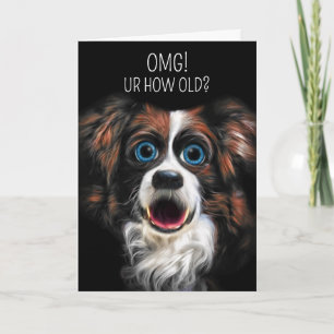 Cartão Funny Border Collie Cartoon Style Birthday