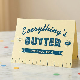 Cartão Funny Butter Stick Butter Mom Mother's Day Card