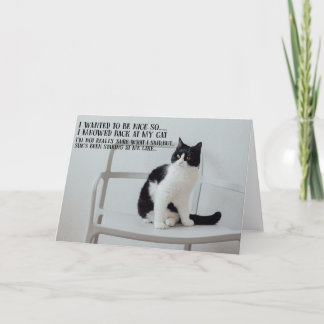 Cartão Funny Cat Birthday Greeting Card