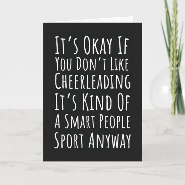 Cartão Funny Cheerleading Cards Cheerleader Team Cheer (Frente)