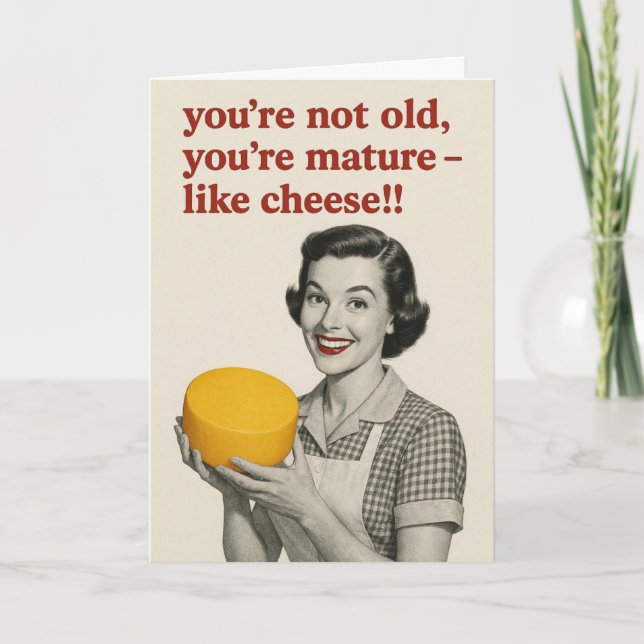 Cartão Funny cheese Birthday card  (Frente)