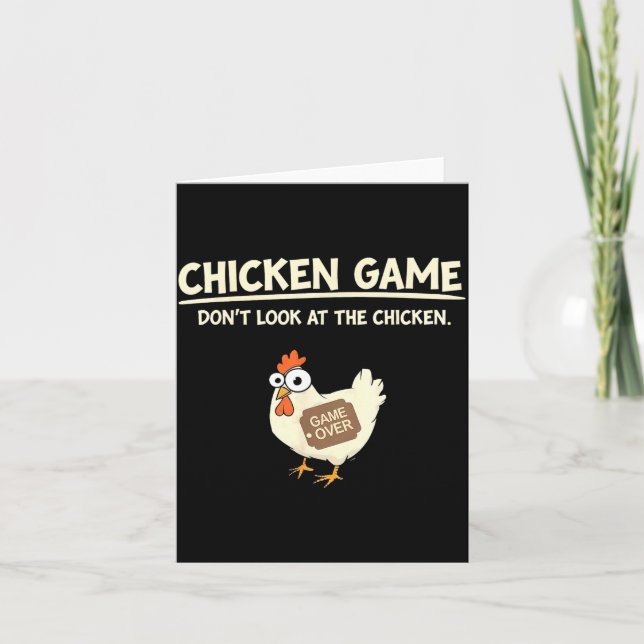 Cartão Funny Chicken Game Design Ltd Uni Chicken Game_ Do (Frente)