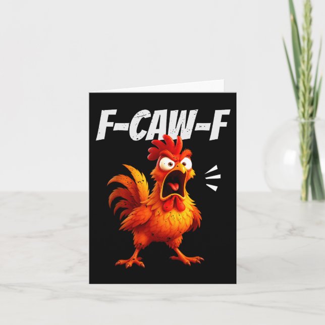 Cartão Funny Chicken Quote Rooster Humor Saying Men Women (Frente)