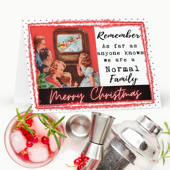 Cartão Funny Christmas Card Best Friend "Normal Family" (Criador carregado)