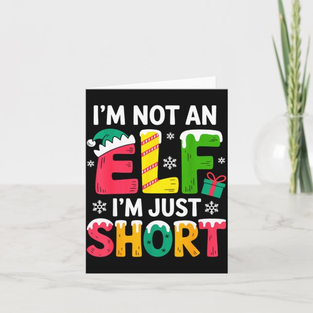 Cartão Funny Christmas Family Pajamas I'm Not An Elf I'm  (Frente)