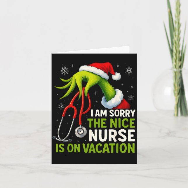 Cartão Funny Christmas I Am Sorry The Niche Nurse Medical (Frente)