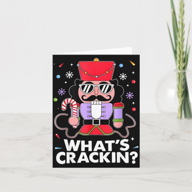 Cartão Funny Christmas Nutcracker Men Kids Teen Boys What (Frente)