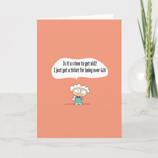 Cartão Funny Comic Birthday Greeting Card - 114 (Frente)
