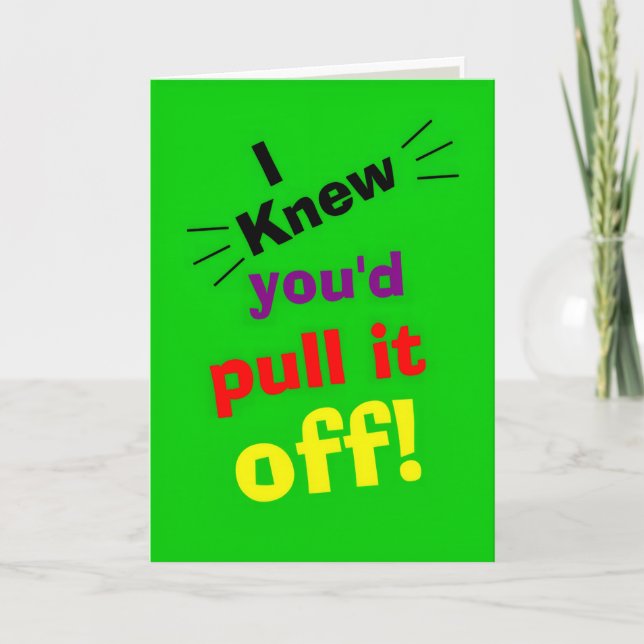 Cartão funny congratulations on achievement (Frente)