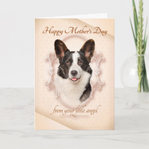 Cartão Funny Corgi Mother's Day Card