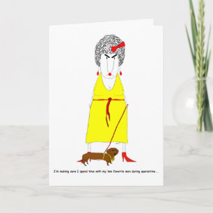 Cartão Funny COVID-19 Quarantine Greeting