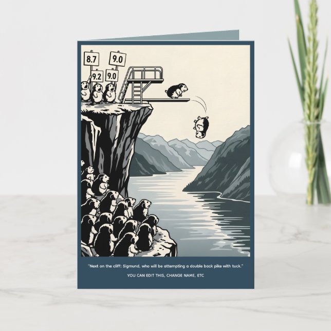 Cartão Funny customizable Birthday (Frente)