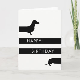 Cartão Funny Dachshund Happy Birthday