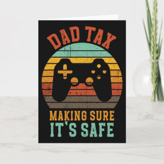 Cartão Funny Dad Tax Retro Gamer Controller Father’s Day
