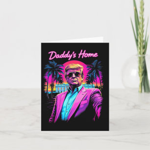 Cartão Funny Daddys Casa Branca Trump Rosa 2024