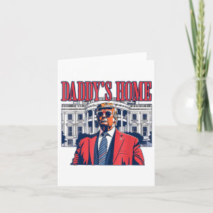 Cartão Funny Daddys Home Trump Pink 2024 Leve América de
