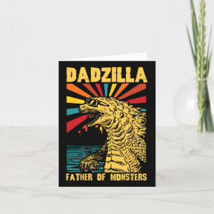 Cartão Funny Dadzilla Pai Dos Monstros Vintage Fath
