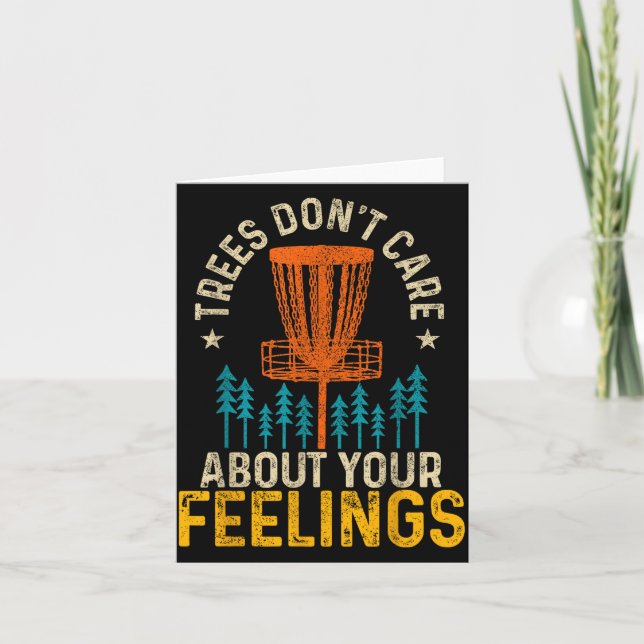 Cartão Funny Disc Golf Apparel Co. Disc Golf Trees Don't  (Frente)