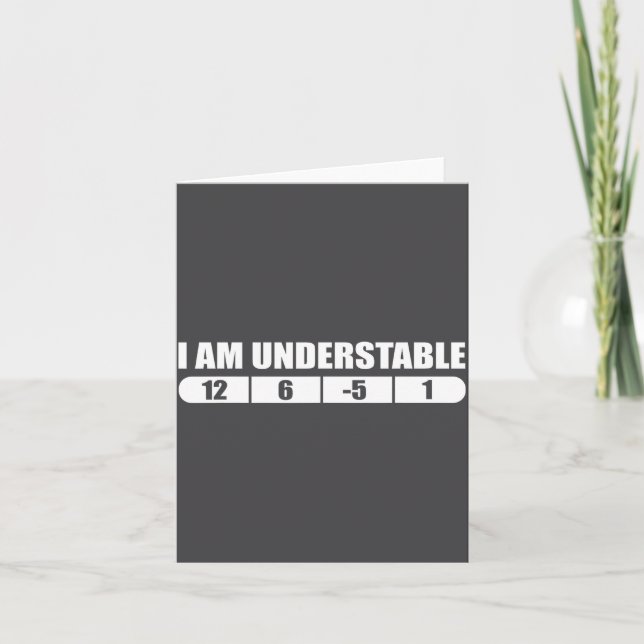 Cartão Funny Disc Golf Quote Design, I Am Understable Fri (Frente)