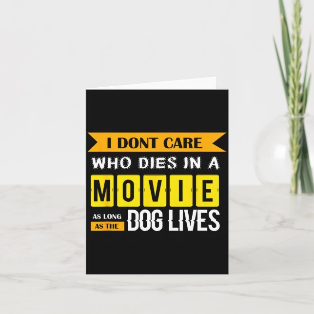 Cartão Funny Dog &amp; Puppy Lover Shirts I Don't Care Wh (Frente)