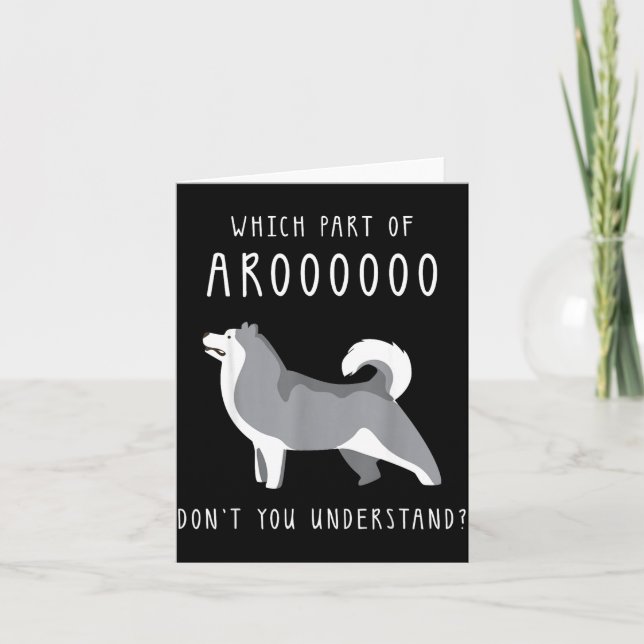 Cartão Funny Dog Husky Mom Cut For Girls And Women - Whic (Frente)