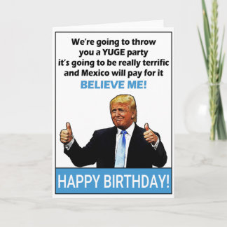 Cartão Funny Donald Trump Birthday