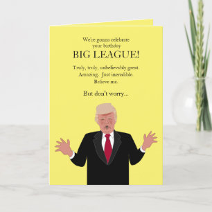 Cartão Funny Donald Trump Birthday Card Famous Sayings