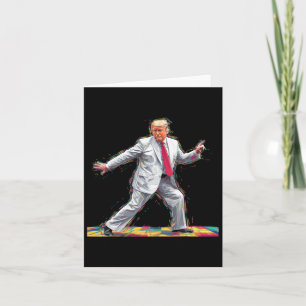 Cartão Funny Donald Trump Disco Dançando 60s 70s 80s Pres