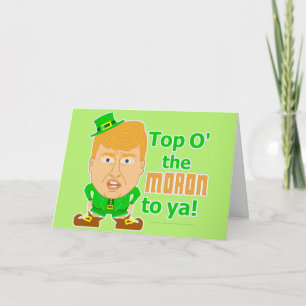 Cartão Funny Donald Trump Leprechaun