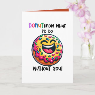 Cartão Funny doughnut lovers customizable