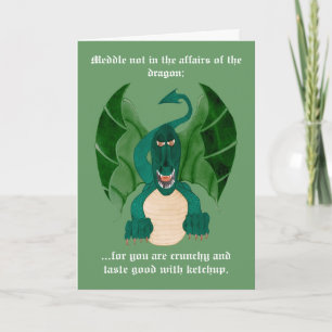 Cartão Funny Dragon Greetings Cards