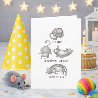 Cartão Funny Eat Drink Be Like Murphy Birthday