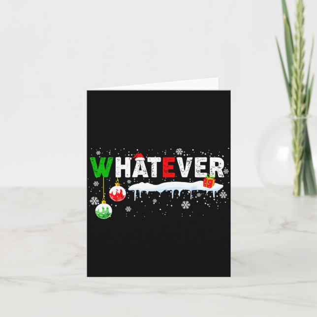 Cartão Funny Family Christmas Pajamas Matching Whatever  (Frente)