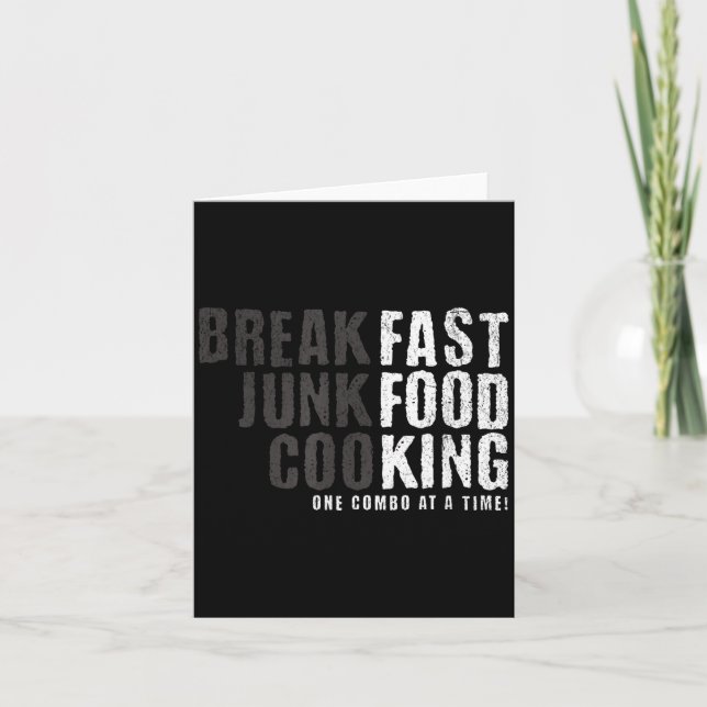 Cartão Funny Fast Food Lovers Gift For Foodie Fans And Ad (Frente)