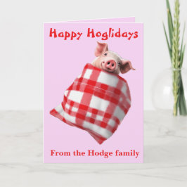 Cartão Funny Festive Pigs in Blankets Christmas Animal Lo