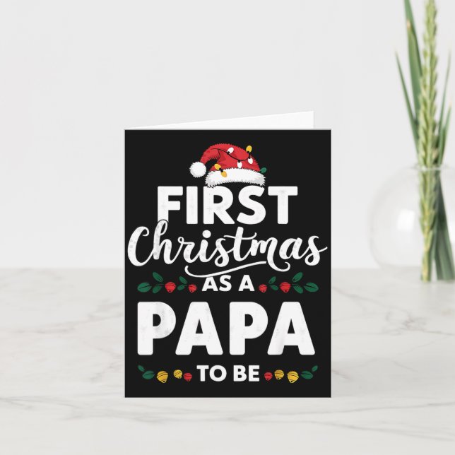 Cartão Funny First Christmas As A Papa To Be New Papa Chr (Frente)