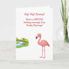 Cartão Funny Flamingo Hip Age Burn