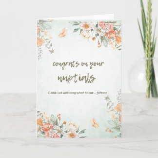 Cartão Funny Floral Congratulations Wedding Card