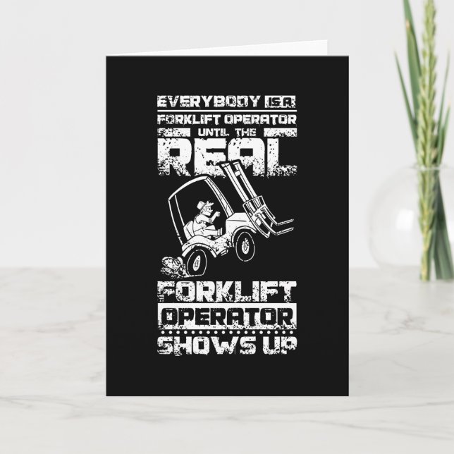 Cartão Funny Forklift Operator (Frente)